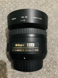 Título do anúncio: Lente Nikon 35mm 1.8 + Parasol de Brinde