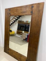 Título do anúncio: Espelho com moldura madeira de cedro 
