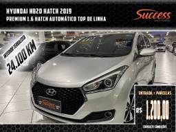 Título do anúncio: Hyundai HB20 Hatch 1.6 Premium Flex Aut Top Único Dono C/ Interior Terracota 24.100 Km 