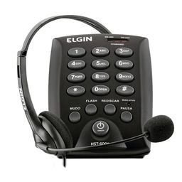 Título do anúncio: Telefone Elgin com Headset Base Discadora - NOVO - Loja Física