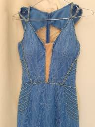 Título do anúncio: Vestido de renda festa Azul (P) 