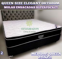 Título do anúncio:    queen size elegant ortobom molas ensacadas   ortopillow confortavel, entregamos!@