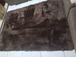 Título do anúncio: R$139 tapete marrom felpudo 1,40x2metros tapete peludo tapete pelcudo novo lindo