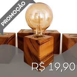 Título do anúncio: Promoção luminária cubo madeira 