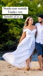 Título do anúncio: Vestido branco longo para casamentos e festas 