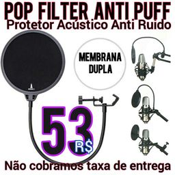 Título do anúncio: Protetor Acústico Anti Ruído. Pop Filter Anti Puff. Leia a descrição.