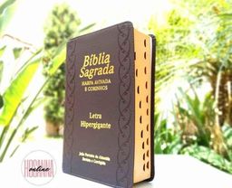 Título do anúncio: Bíblia Sagrada Letra Hipergigante com Harpa capa marrom