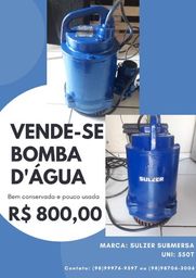 Título do anúncio: BOMBA D'ÁGUA R$ 800