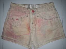 Título do anúncio:  Short jeans pink colors/     Marca Ilícito 