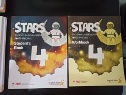Título do anúncio: Livros de Inglês STARS 4. Kit com 2 livros! Student's Book e Woorbook! Perfeito estado