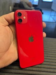 Título do anúncio: IPhone 11 64GB Red muito novo e sem marcas de uso 