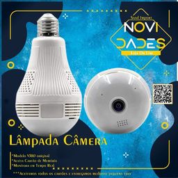 Título do anúncio: 1 Lâmpada Câmera Original, Câmera espiã, monitora em tempo real com áudio