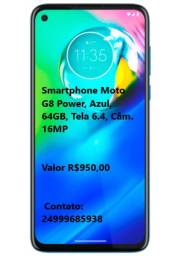Título do anúncio: Smartphone Moto G8 Power, Azul, 64GB, Tela 6.4, Câm. 16MP