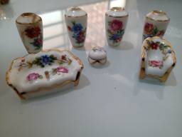 Título do anúncio: Jogo Miniaturas Tete A Tete Porcelana Limoges Made In France