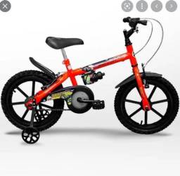 Título do anúncio: Bicicleta Infantil Aro 16 Dino Laranja -sem rodinha