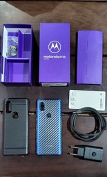 Título do anúncio: Celular Motorola One Vision Azul Safira Degradê (super conservado)