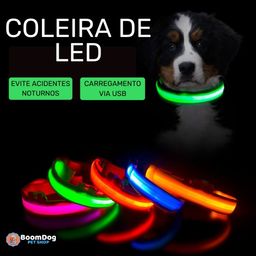 Título do anúncio: [Encomenda] Coleira com LED p/ pets - Evite Acidentes Noturnos