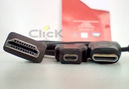 Título do anúncio: Cabo HDMI 3 EM 1 Micro HDMI / Mini HDMI com 2 Metros