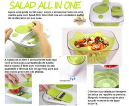 Título do anúncio: Multi Salad Chef cortador picador legumes e salada. Lote 4 unidades