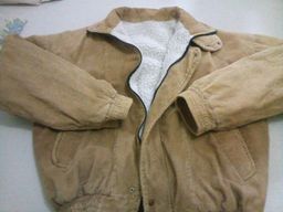 jaqueta masculina forrada com lã de carneiro