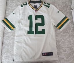 Título do anúncio: Camisa oficial Nike Green Bay Packers Aaron Rodgers 12 Nike Masculina - Branco