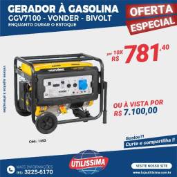 Título do anúncio: Gerador à Gasolina 7100W GGV 7100 110/220V Vonder - Entrega grátis 