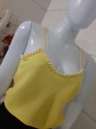 Título do anúncio: Blusa de Alcinha Amarela - Tamanho P