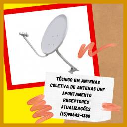 Título do anúncio: Antenas - instalação de todos os tipos de antenas- Apontamento-venda de receptores de tv