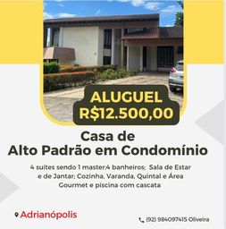 Título do anúncio: Lindíssima casa bem localizada no Bairro Adrianópolis, com 4 quartos,4 suítes,4 vagas pra 