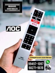 Título do anúncio: Controle AOC Smart TV - Entrega à Domicílio 