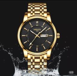Título do anúncio: Relógio a prova d'água e banhando a ouro 