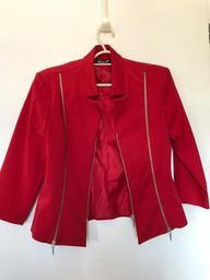 Título do anúncio: Blazer feminino vermelho tamanho 40 rabusch