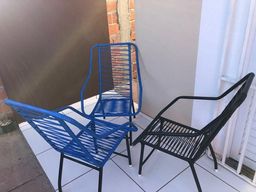 Título do anúncio: Conjunto com 4 cadeira| azul e preto disponível 
