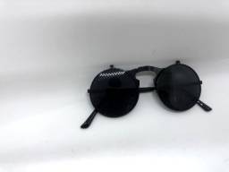 Título do anúncio: Óculos Redondo Rock Look Preto Lente Full Black Moda Vintage