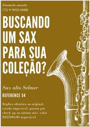 Título do anúncio: Sax alto Selmer