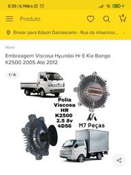 Título do anúncio: Vendo kit embreagem e polia viscosa do Kia bongo e HR 2.5 até 2013