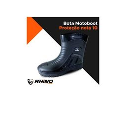 Título do anúncio:  Bota MotoBoot Preta Pvc Rhino