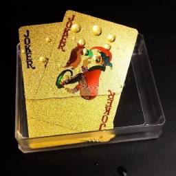 Título do anúncio: Baralho Dolar Dourado Ouro Folheado - A prova D'agua Poker Truco Cartas Jogos DOURADO