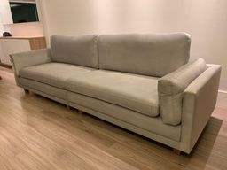 Título do anúncio: Lindo sofá chaise em veludo cinza 2.790,00