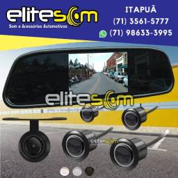 Título do anúncio: Kit Sensor de Estacionamento com Câmera e Retrovisor E-tech instalado na Elite Som 