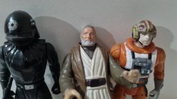 Título do anúncio: Bonecos Star Wars Originais - Obi Wan-Luke Skywalker -Disparador da Estrela da Morte