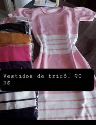 Título do anúncio: Roupas de Tricoline - Vestidos - Blusas 