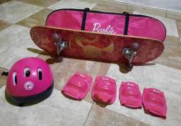 Título do anúncio: Skate Barbie com acessórios de proteção 