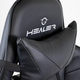 Título do anúncio: Cadeira Gamer Preto Healer Level Reclinável Giratória com apoio de pés