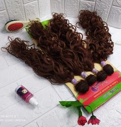 Título do anúncio: Cabelo Organico Anelado 55cm 230G 4Pçs  Hair World - Cor (#33)