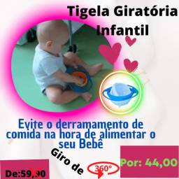 Título do anúncio: Prato/Tigela Mágica Giratória Infantil (Anti-Derramamento)