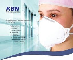 Título do anúncio: Máscara Hospitalar PFF2 N95 Branca ? KSN