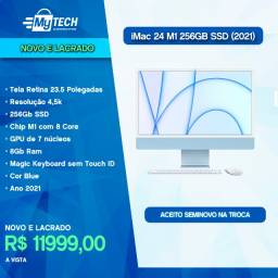 Título do anúncio: iMac 24 M1 256 Gb SSD Ano 2021 Cor Azul (Novo e Lacrado)