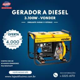 Título do anúncio: Gerador à Diesel 3600W GDV 3600 110/220V Vonder