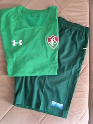 Título do anúncio: Camisa Fluminense Under Armour Treino Verde 2019 Oficial + Bermuda Esportes Olimpicos.
